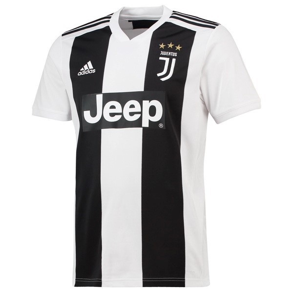 Tailandia Camiseta Juventus 1ª 2018-2019 Blanco Negro